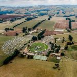 Aerial view of Thorpdale Potato Festival