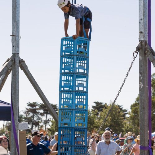 Kids enjoying the scouts activities at the Thorpdale Potato Festival